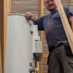 Senior Engineer Duncan on the job for Hughes Plumbing and Heating LTD