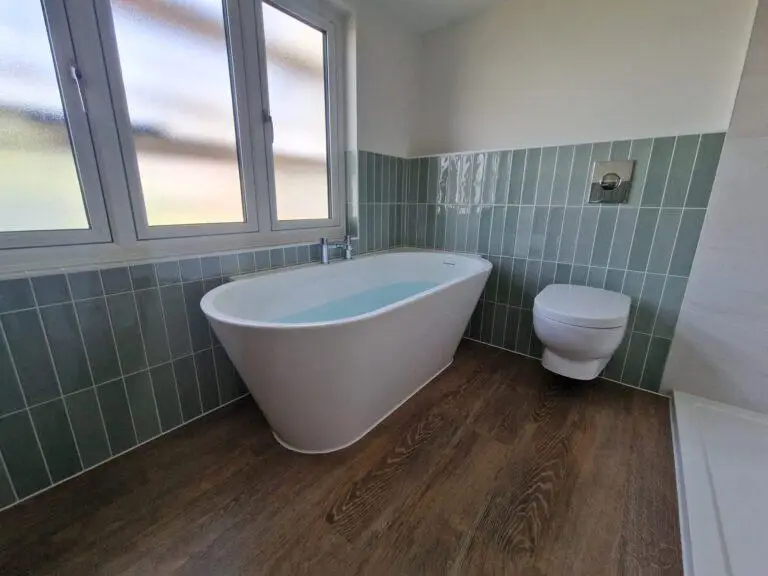 A bathroom refit completed by Hughes Plumbing and Heating LTD