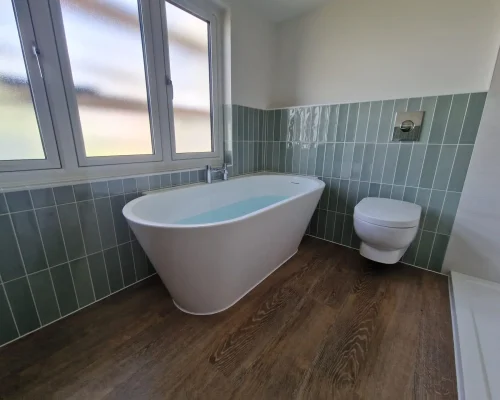 A bathroom refit completed by Hughes Plumbing and Heating LTD